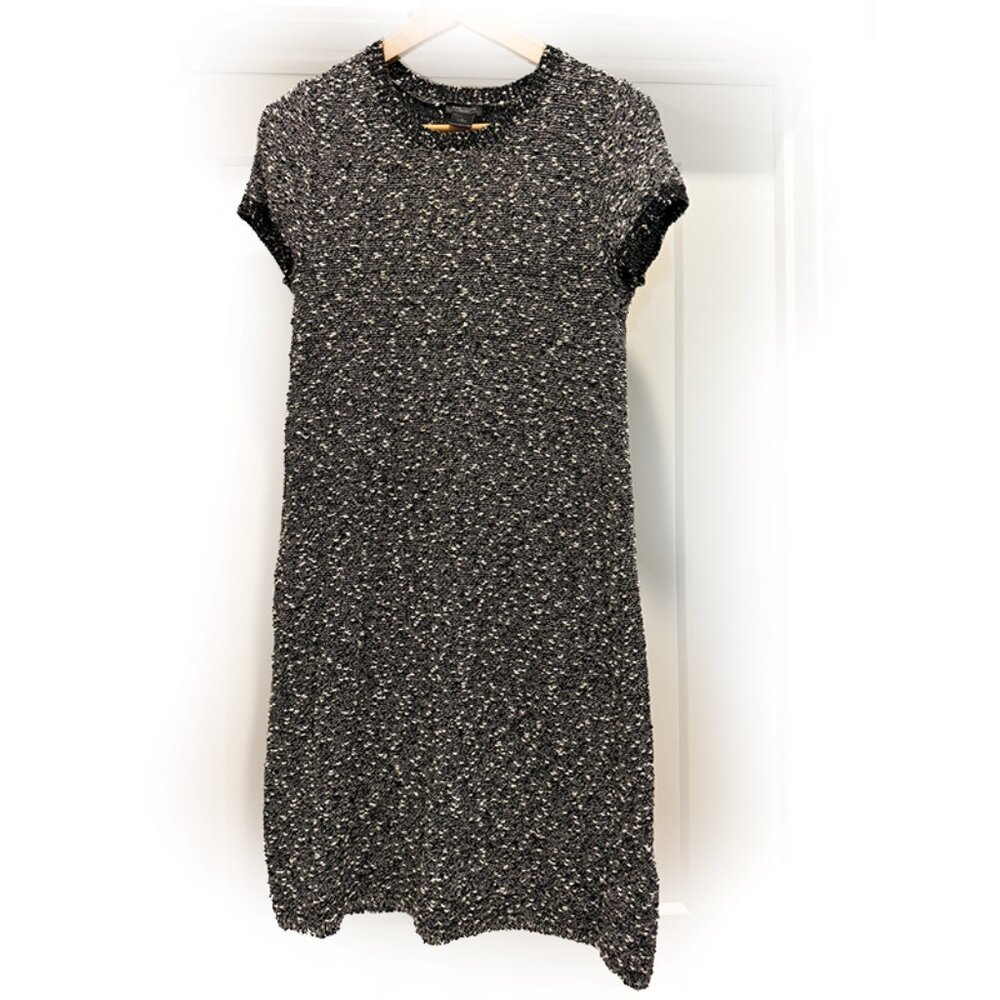 ANN TAYLOR FACTORY Black and white knit dress S